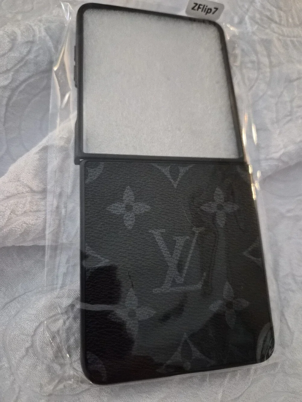 NEW ▪ LV Monogram Samsung Galaxy Z Flip 7 Case ▪︎ Blk/Gry